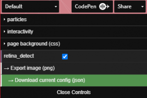 如何透過Elementor使用Particles.js背景教學 (Free/Pro) 4 download current config 2